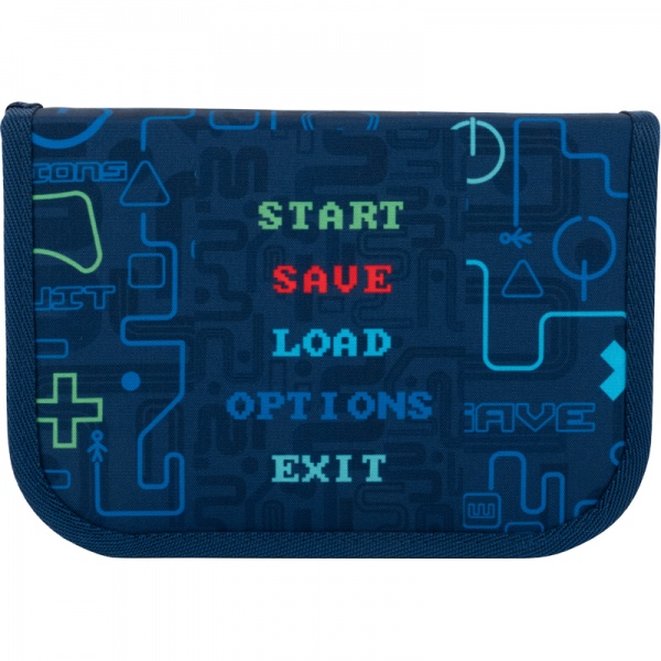 Пенал школьный Gaming K22-622-12 KITE синий с рисунком