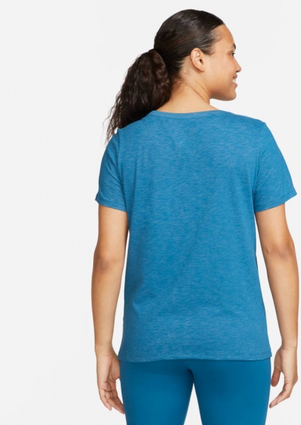 Футболка Nike W NK DF TEE NIKE SCRIPT FD2986-457 р.XL голубой