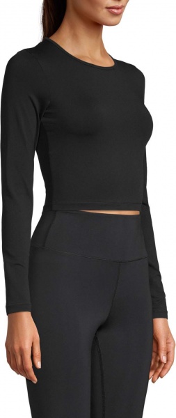 Топ Casall CROP LONG SLEEVE 21168-901 р.XS чорний