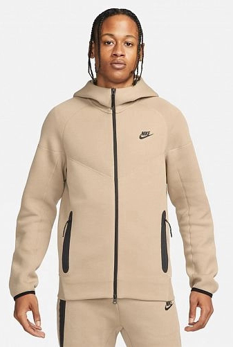 Джемпер Nike M NK TCH FLC FZ WR HOODIE FB7921-247 р.XL бежевий