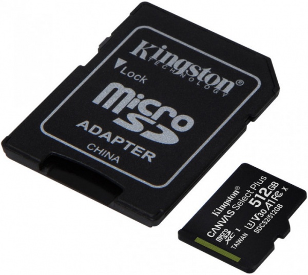 Карта пам'яті Kingston microSDXC 512 ГБ Class 10 (SDCS2/512GB) 