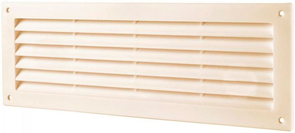 Решітка Домовент ДВ 350 пластик бежевий 