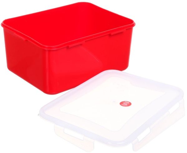 Контейнер Фиеста 6 л прямоугольный красныйвый Алеана