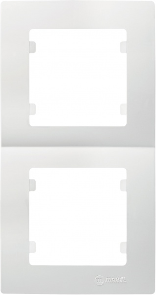 Рамка двухместная Makel Lilium Natural Kare вертикальная белый 32001707