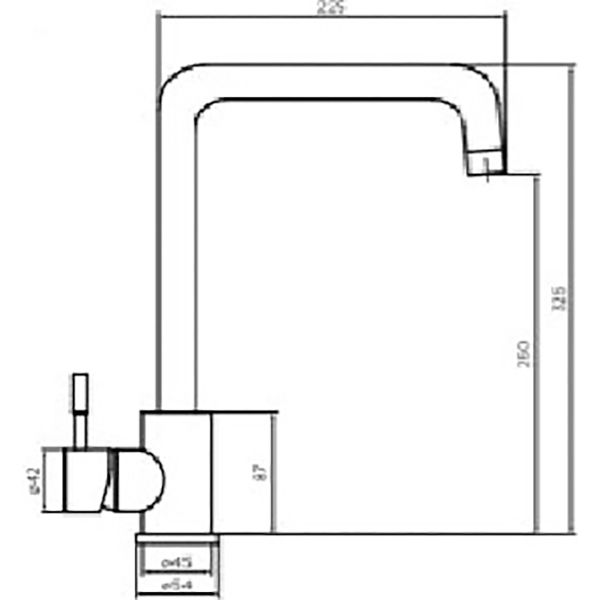 Змішувач для кухні Damixa 760710000 Origin Line