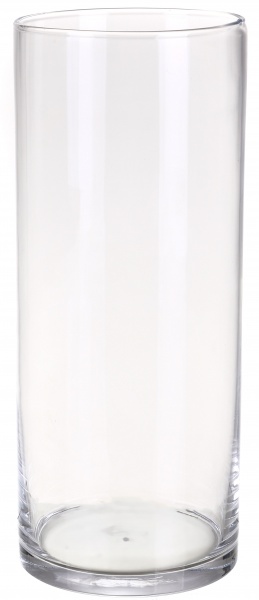 Ваза стеклянная прозрачная цилиндр H300D125 30 см 