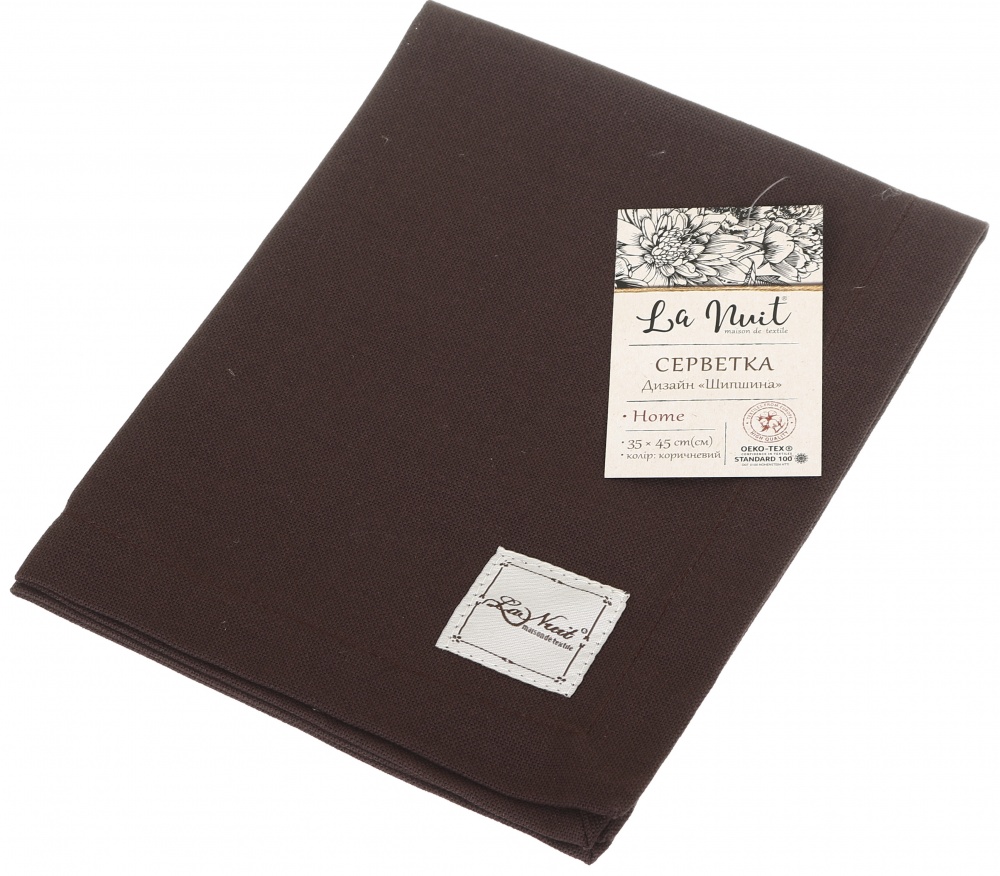 Серветки столові La Nuit Шипшина 45x35 см коричневий