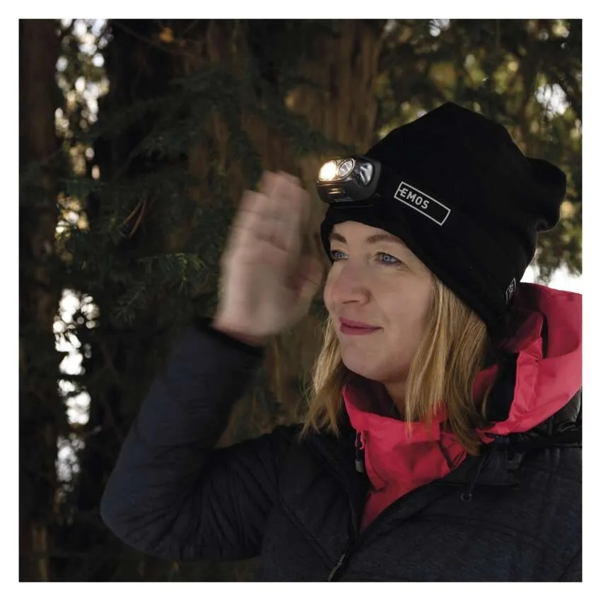 Фонарь налобный Emos аккумуляторный COB LED Li-pol 1200 mAh 500 Lm черный P3542