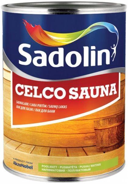 Лак для бани Celco Sauna Sadolin полумат 1 л
