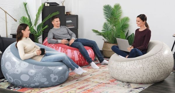 Кресло надувное Bestway 122х122 см в ассортименте