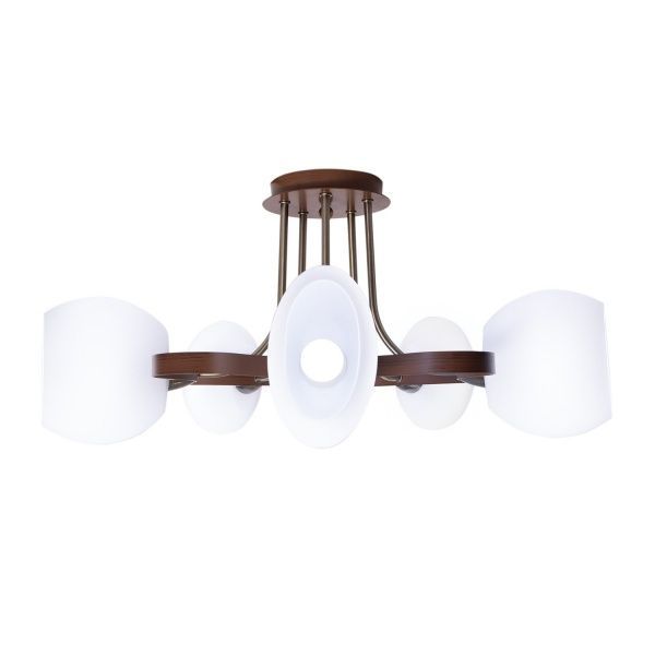 Люстра потолочная Altalusse INL-9210C-15 5x40 Вт E14 античная бронза/орех 