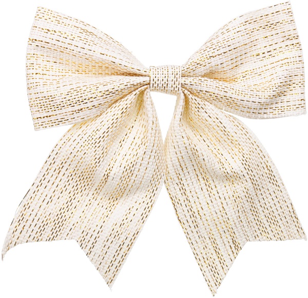 Декорация новогодняя бант 24х26 см золотой