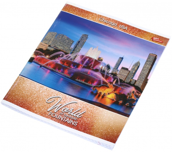 Тетрадь школьная с глитером 60 листов в клеточку в ассортименте Мечты сбываются