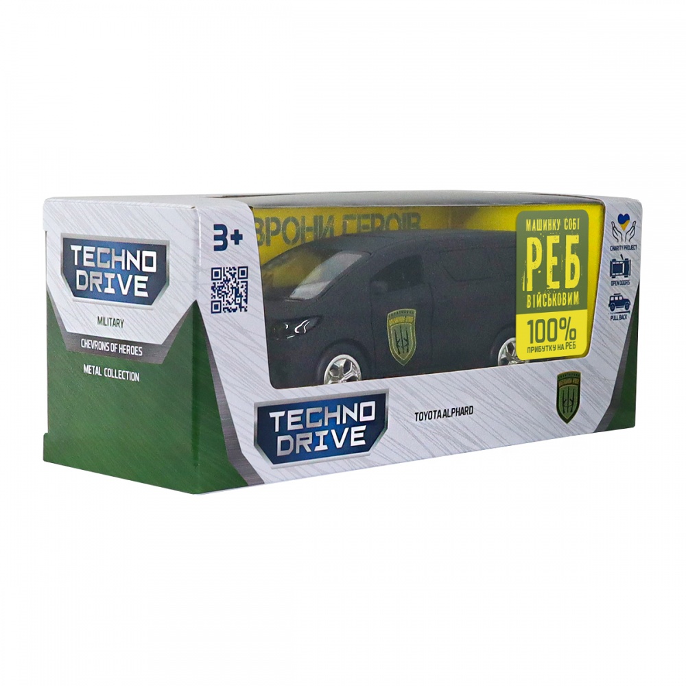 Автомодель TechnoDrive 1:32 серии Шевроны Героев Toyota Alphard УДА KM6011UD