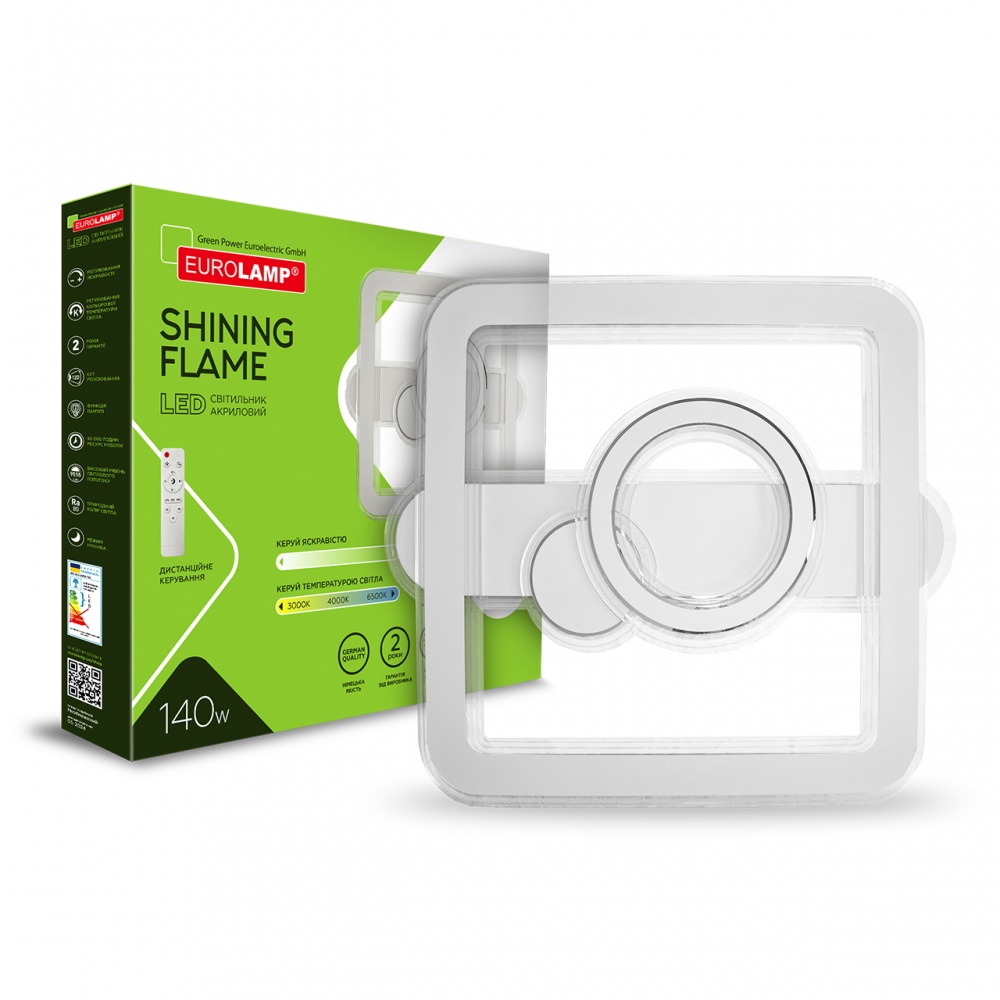 Світильник стельовий Eurolamp Shining Flame 140 Вт білий LED-ALS-140W-T32
