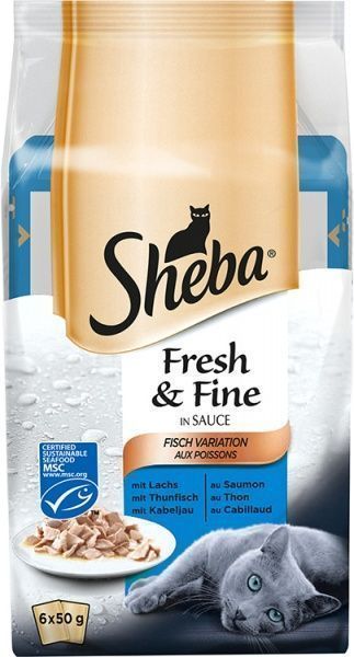 Корм Sheba Fresh&Fine М'ясний мікс 6х50 г