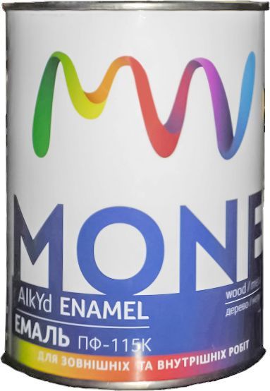 Емаль MONE алкідна ПФ-115К жовтий глянець 0,9кг