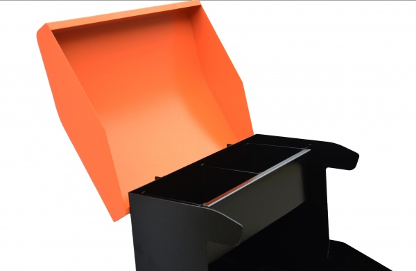 Урна ЮГСТАЛЬ ОКО 159 л чорний із жовтим