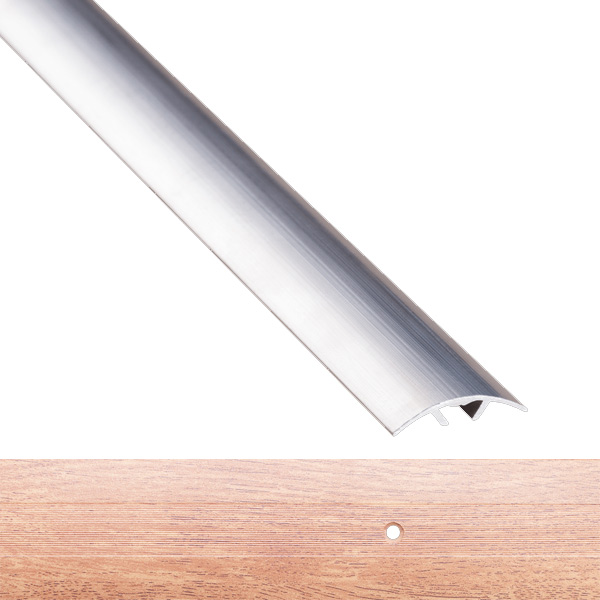 Порожек алюминиевый 6-А Лугалпроф радиальный скрытый крепеж 5х30x900 мм дуб натуральный