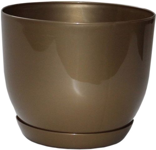 Горщик Оранжерея для квітів «Класик» круглий 1л капучино 