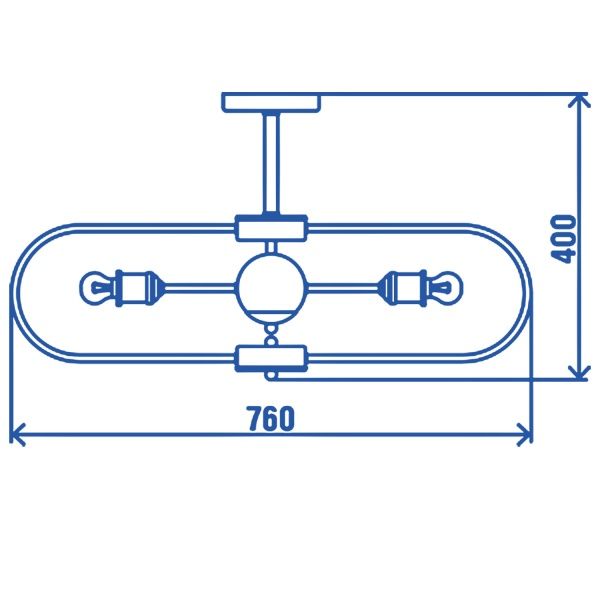 Люстра потолочная Victoria Lighting 8x60 Вт E27 черный Noir/PL8 