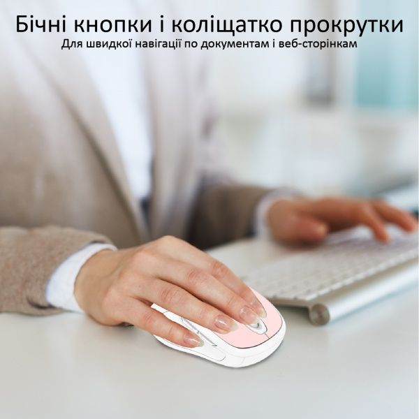 Мишка Promate Clix-9 Wireless Pink 