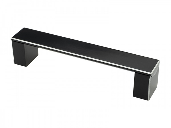 Меблева ручка накладна DC DL 35M/224 BLKG 224 мм чорний глянець