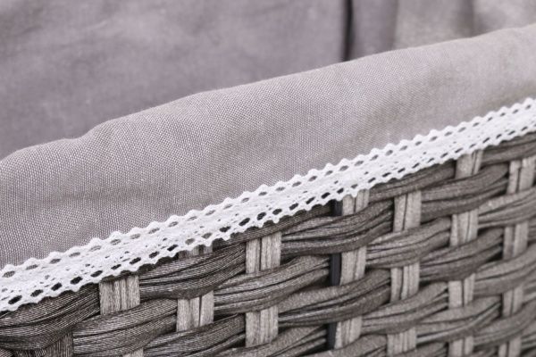 Кошик плетений з текстилем Tony Bridge Basket 29x19x15 см JC16-3AB-5 