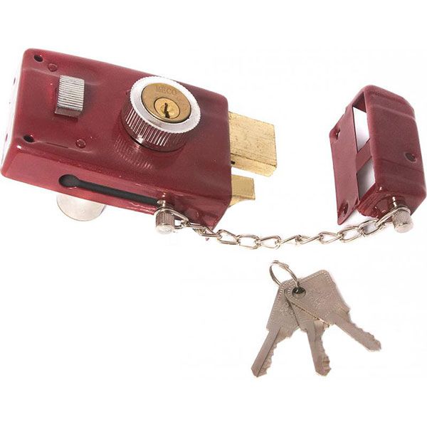 Дверний замок вхідний Mego ЗП169 101 червоний