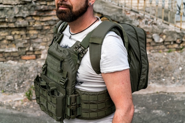 Плитоноска UKRTAC з системою швидкого скидання (Khaki), ткань Cordura 500 