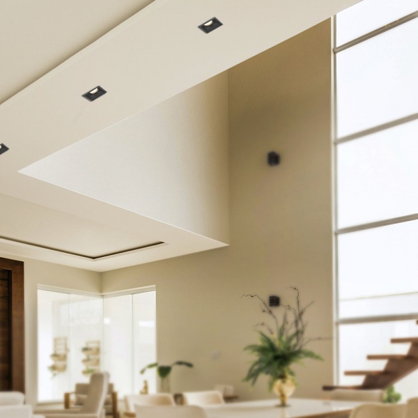 Світильник точковий врізний квадрат VL-SPF09S-B GU10 чорний 27147 