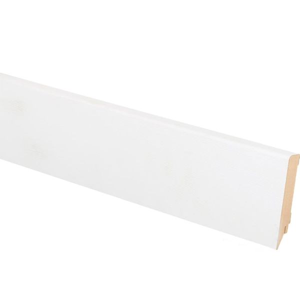 Плінтус прямий ОМіС 2400х100х19 мм білий структурний