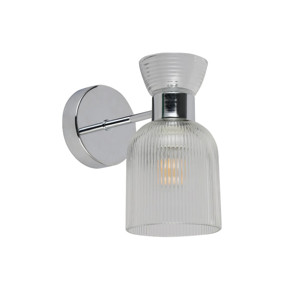 Бра Miorro Viola 190х110х195 мм металл/стекло 40 Вт E14 хром 51-311-123