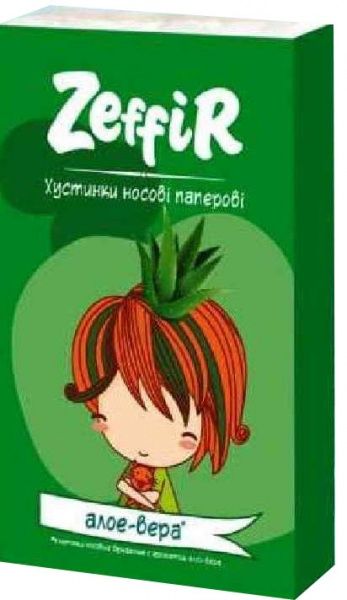 Носовые платочки кармашки ZEFFIR Алоэ Вера 10 шт.