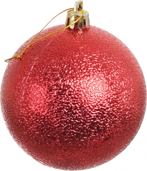 Набір ялинкових куль рельєфних в асортименті d 80 мм 24 шт./уп.