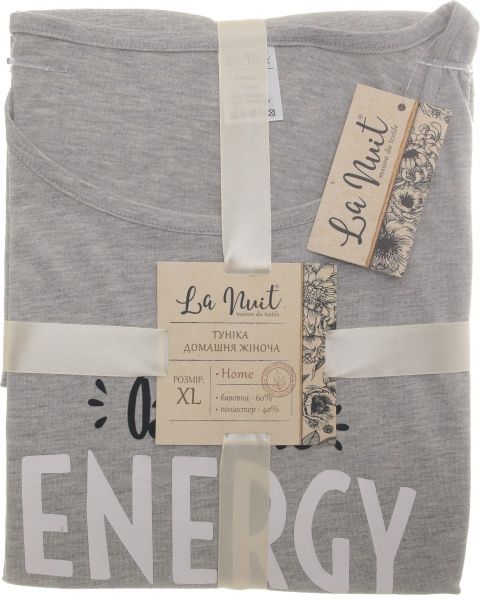 Туника La Nuit Home Energy р. L серый 