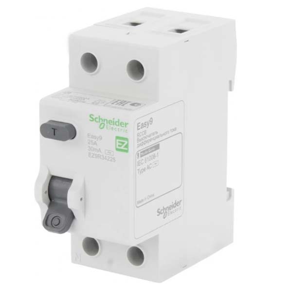 Дифференциальное реле  Schneider Electric EASY 9 2Р 25 А 30 мА AC EZ9R34225