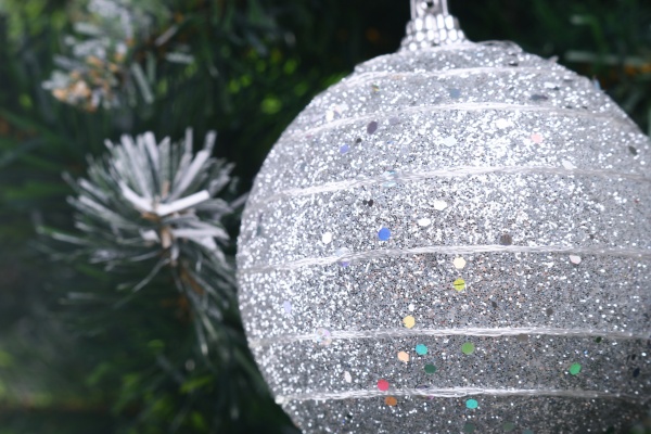 Куля новорічна Shunda пінопластикова 80 мм срібний SDA200680S