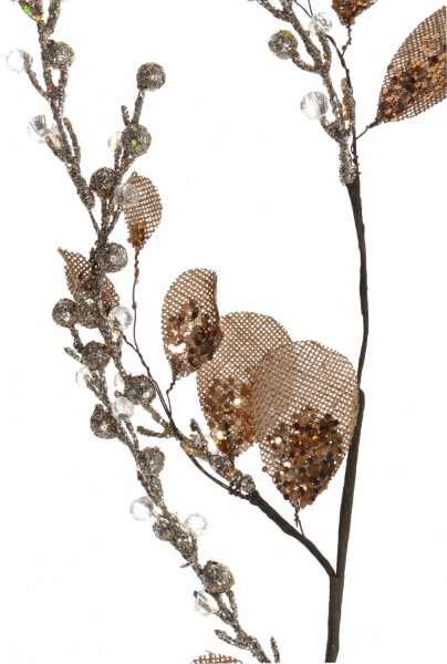 Гілочка декоративна з листочками 55 см SA9646S3 