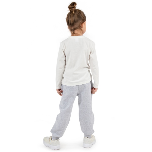 Штаны для девочек Funtime Meow р.98 светло-серый меланж 