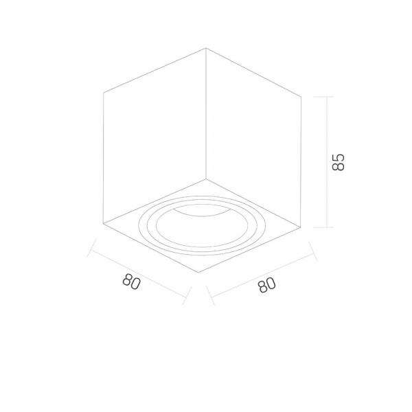 Світильник точковий Videx SPF01 GU10 чорний 26818 