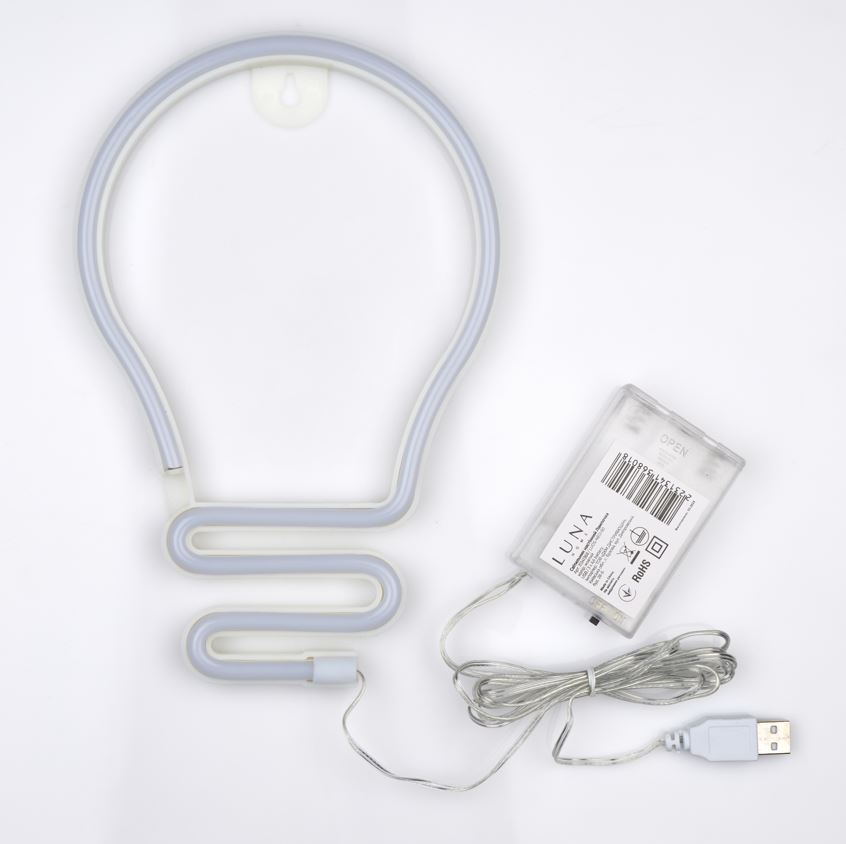 Неоновая вывеска Luna LUDS-NEO-50 Лампочка теплый белый/красный/розовый