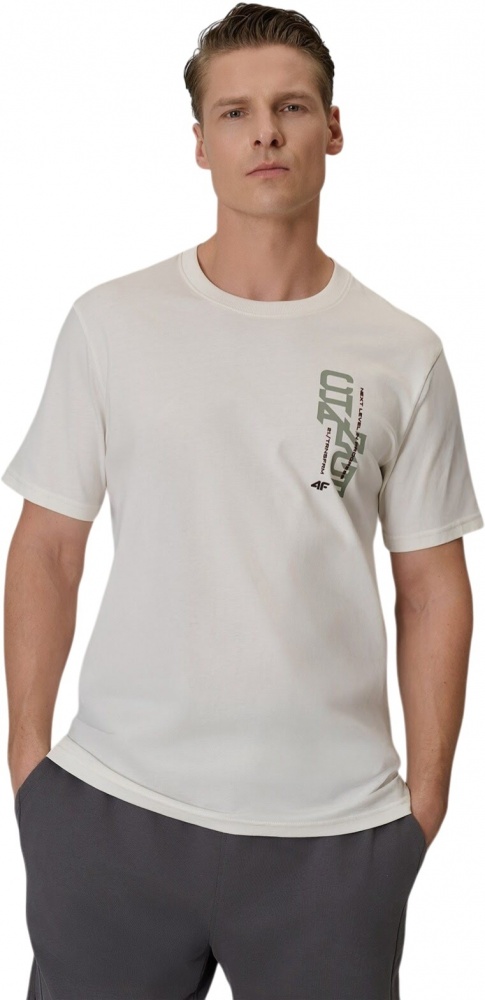 Футболка 4F TSHIRT M2665 4FWSS26TTSHM2665-12S р.M бежевий