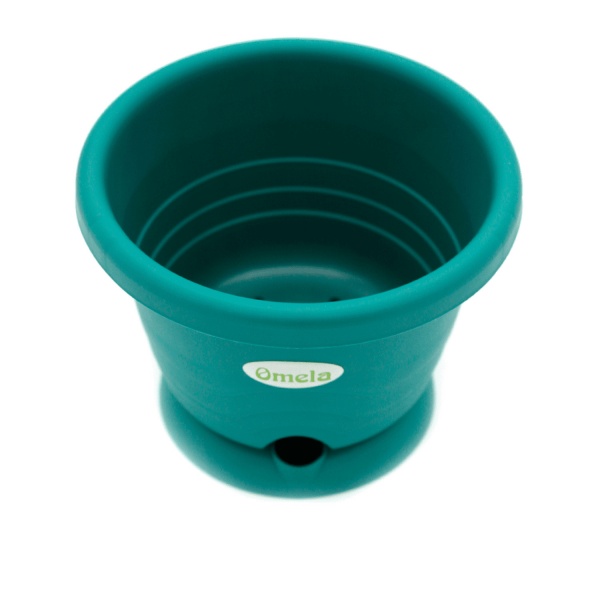 Горщик пластиковий Омела Омела Пастель 1,6 л круглий смарагдовий 