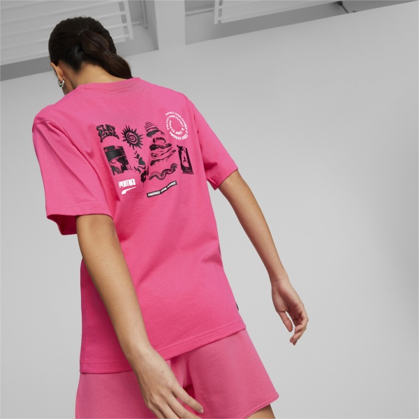 Футболка Puma DOWNTOWN RELAXED GRAPHIC TEE 53836225 р.M рожевий