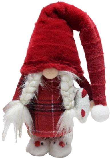 Декорация новогодняя Гном сидящий 66 см