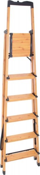 Лестница-стремянка Expert Tools декорированная под дерево с полочкой на 6 ступеней