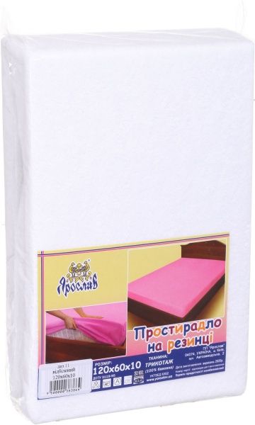 Простынь на резинке Ярослав 60х120 см белый 