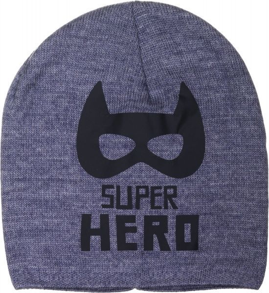 Шапочка дитяча для дівчинки Kraft+ 4417 р.48-50 синьо-сірий 