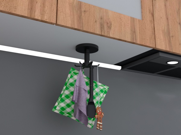 Крючки DC самоклейка черный